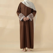 Elegant Cocoon-Cut Pullover Dress | 2-Piece Set Embroidered Abaya (AA145)